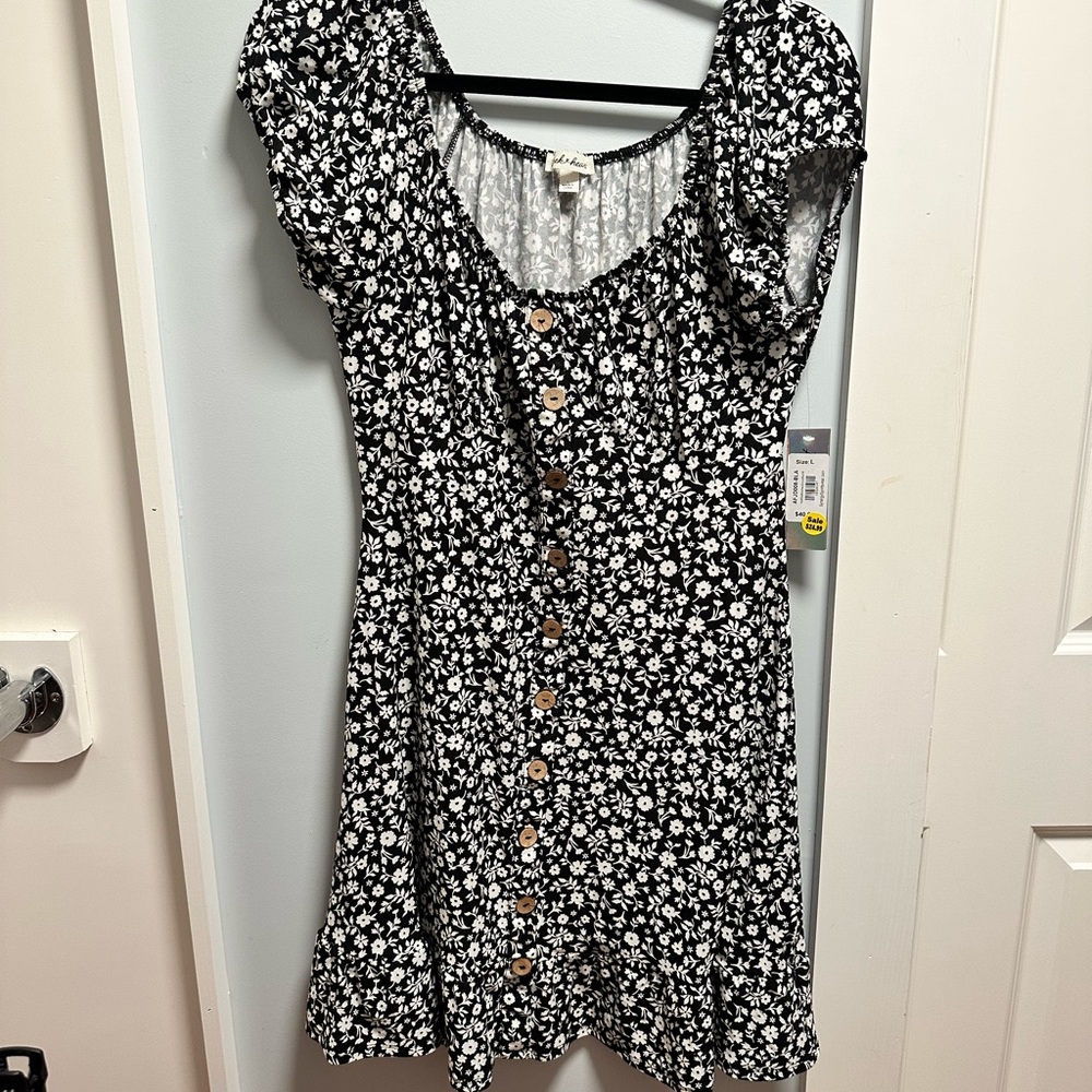 Button Up Floral Dress